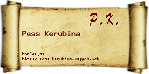 Pess Kerubina névjegykártya